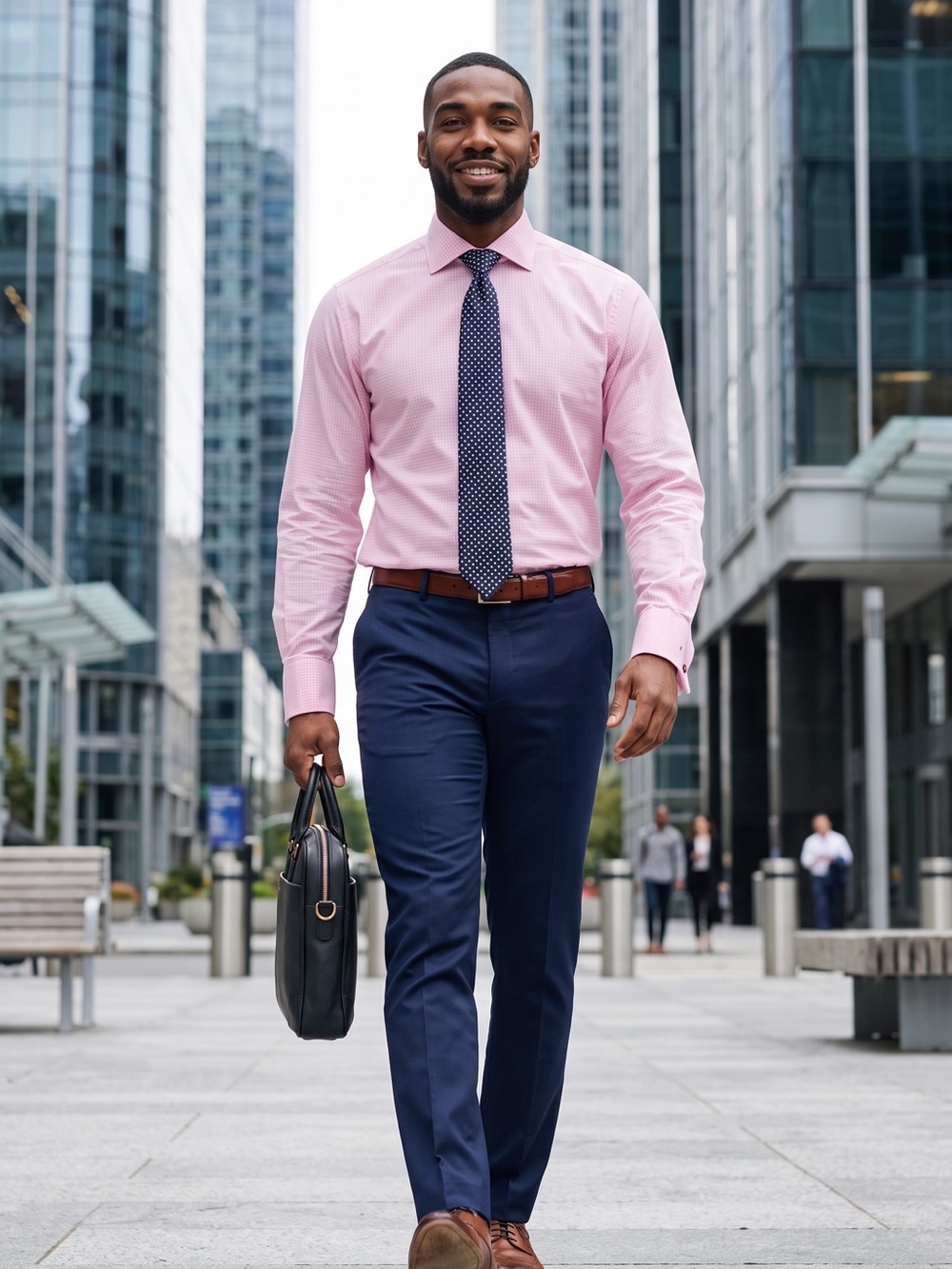 Thomas Pink Light Pink Dress Shirt with Spread Collar